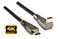 Preview: DINIC Premium HDMI Kabel HDMI Stecker auf Stecker, DINIC Dubai Range, einseitig gewinkelt, schwarz, 2m